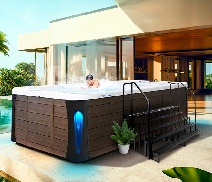 Calspas hot tub being used in a family setting - Redondo Beach
