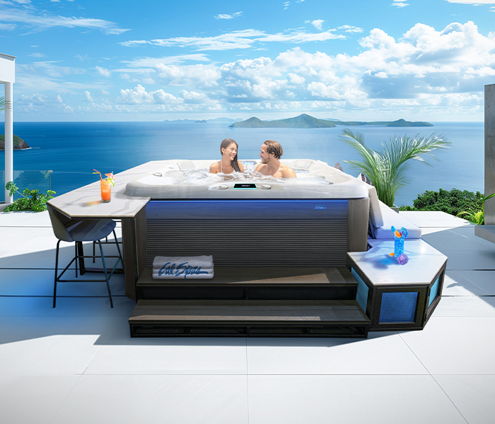 Calspas hot tub being used in a family setting - Redondo Beach
